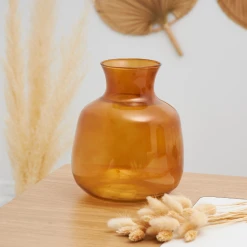 Deco Distrib Vase Ambre D17xh20cm - Litka 9 Deco Distrib Vase Ambre D17xh20cm - Litka -Kaemingk Magasin 0cb71 petit vase ambre