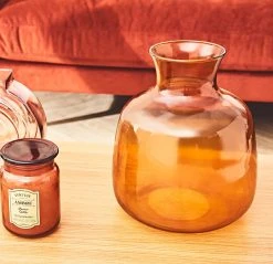 Deco Distrib Vase Ambre D24xh29cm - Litka -Kaemingk Magasin 105bc amb hd fds cat23 5189