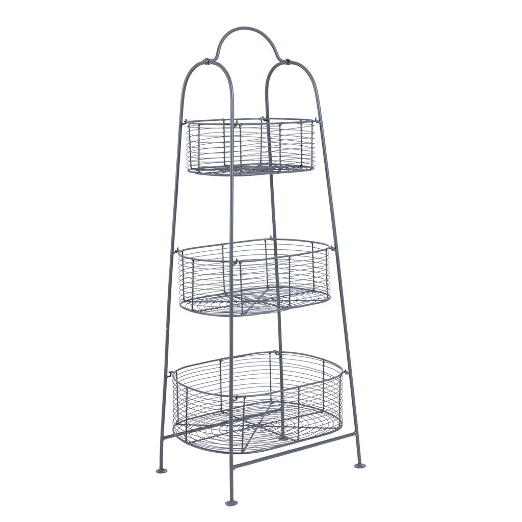 Comptoir De Famille Panier 3 Niveaux Reserve Gris En Fer 4 Comptoir De Famille Panier 3 Niveaux Reserve Gris En Fer – Image 2