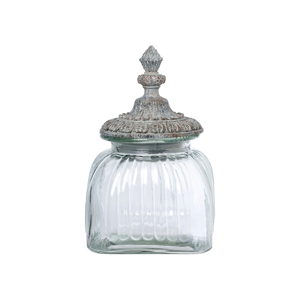 Côté Table Bocal Ernestine Gris Antique En Verre Et Résine 3 Côté Table Bocal Ernestine Gris Antique En Verre Et Résine