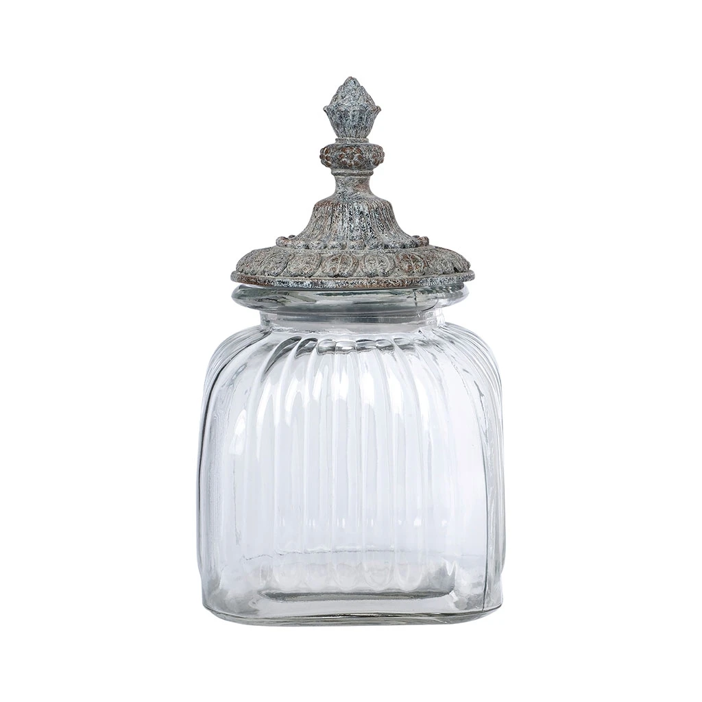 Côté Table Bocal Ernestine Gris Antique En Verre Et Résine 3 Côté Table Bocal Ernestine Gris Antique En Verre Et Résine