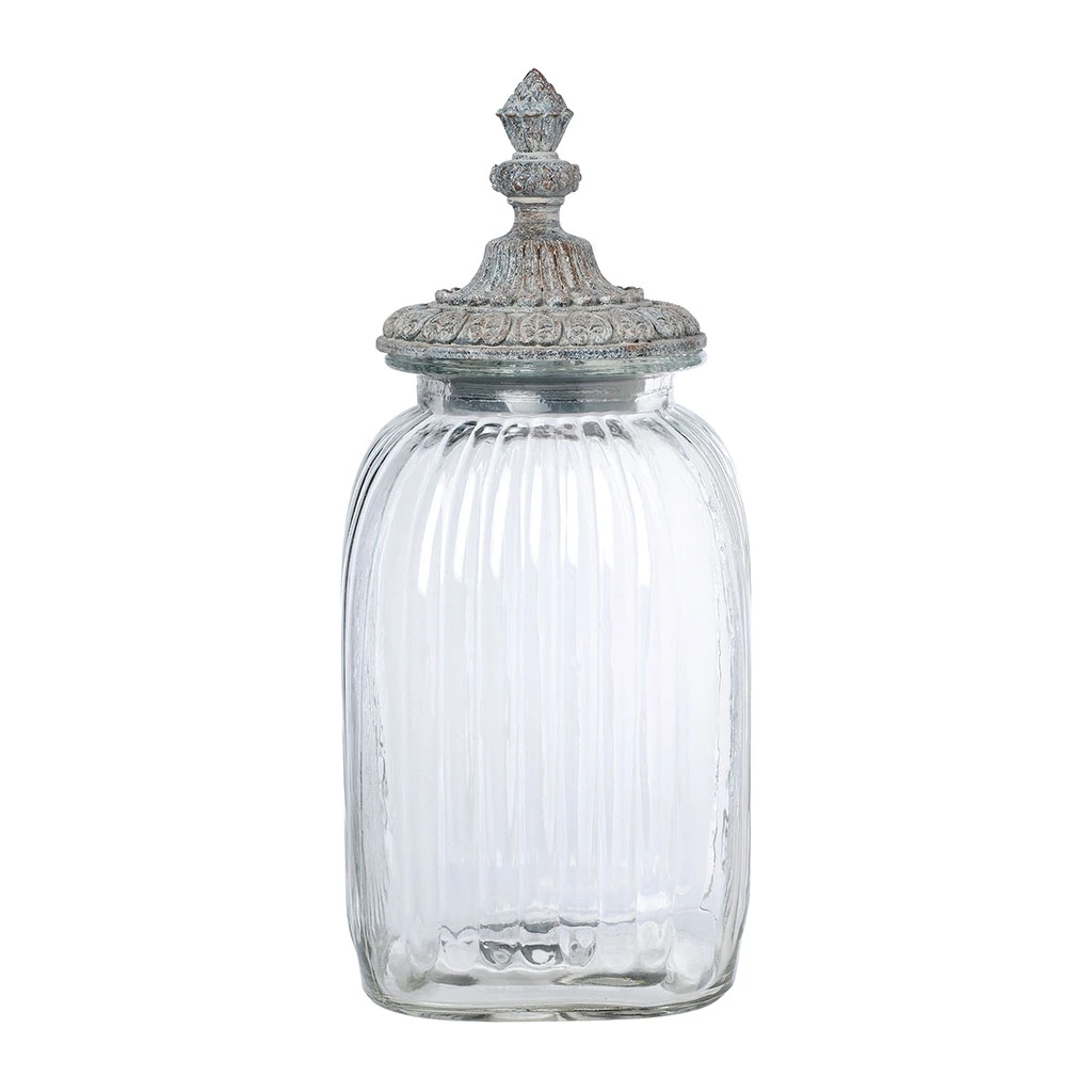 Côté Table Bocal Ernestine Gris Antique En Verre Et Résine 3 Côté Table Bocal Ernestine Gris Antique En Verre Et Résine