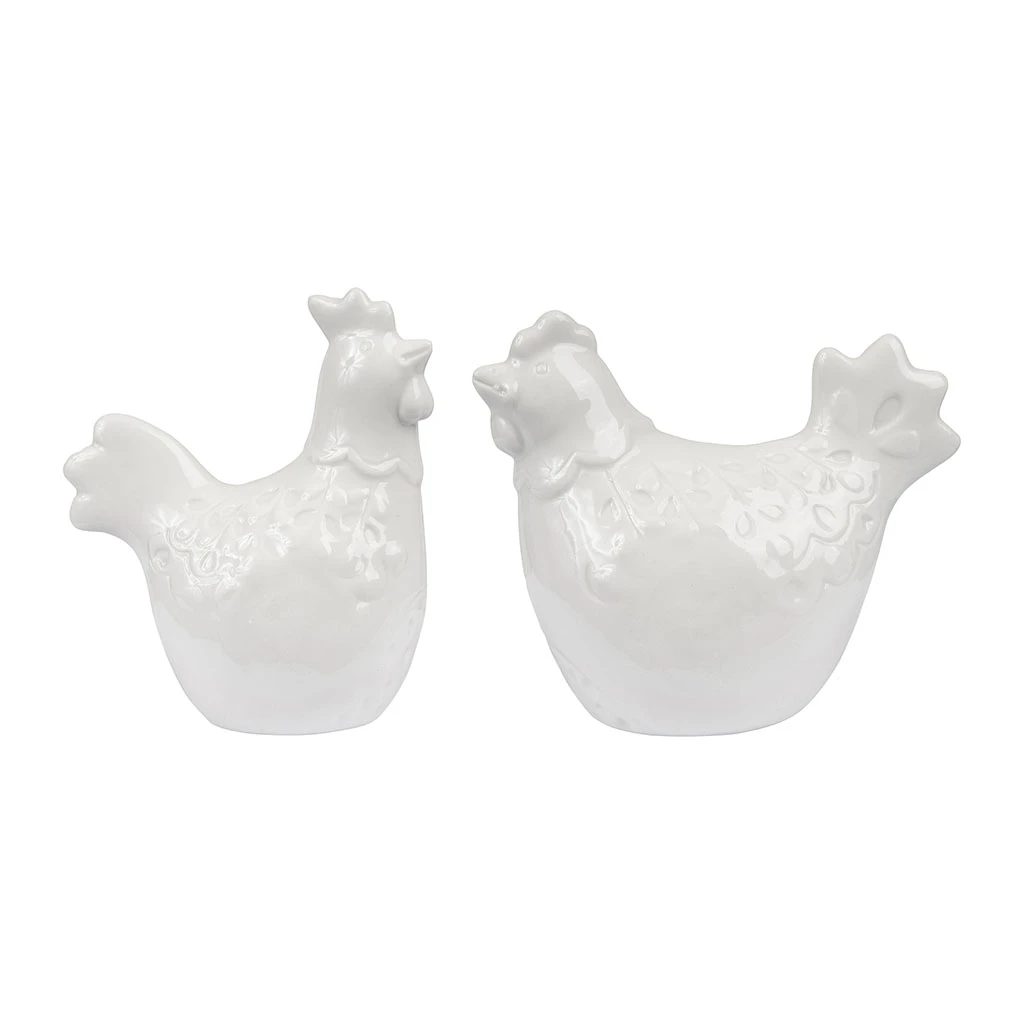 Comptoir De Famille Deco Poule X2 Campagne Blanc 3 Comptoir De Famille Deco Poule X2 Campagne Blanc