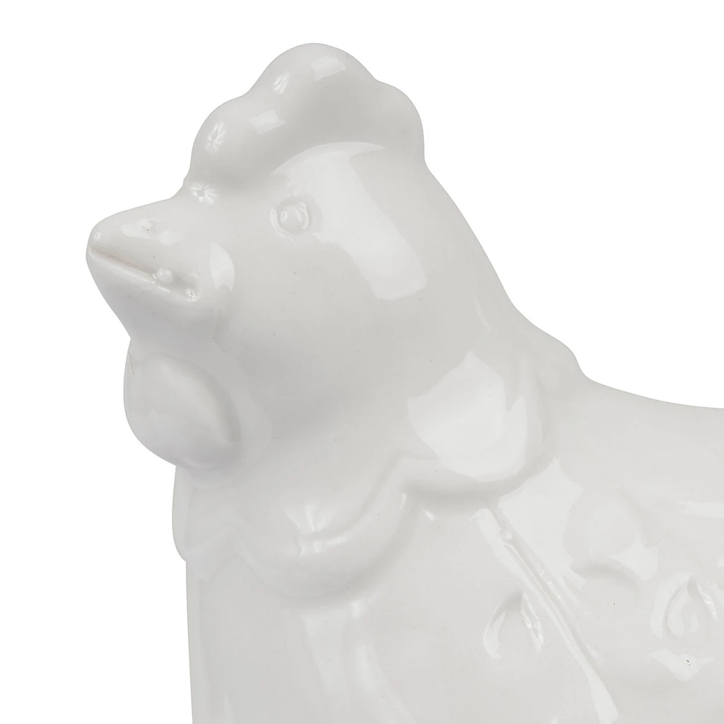 Comptoir De Famille Deco Poule X2 Campagne Blanc 4 Comptoir De Famille Deco Poule X2 Campagne Blanc – Image 2