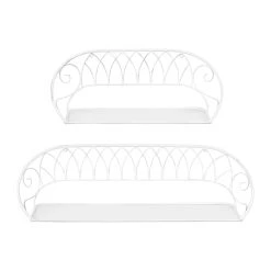 Comptoir De Famille Etagere Murale X2 Charmet Blanc