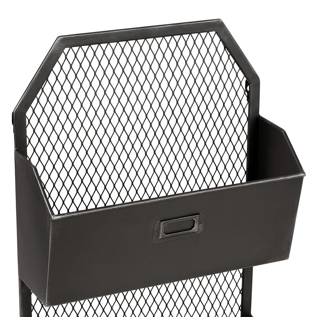 Comptoir De Famille Etagere Murale 2 Paniers Ferre Noir 5 Comptoir De Famille Etagere Murale 2 Paniers Ferre Noir – Image 3