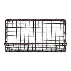 Comptoir De Famille Etagere Murale 2 Compartiments Cuisine Tradition Brun En Fer