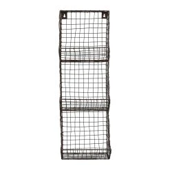 Comptoir De Famille Etagere Murale 3 Compartiments Cuisine Tradition Brun En Fer