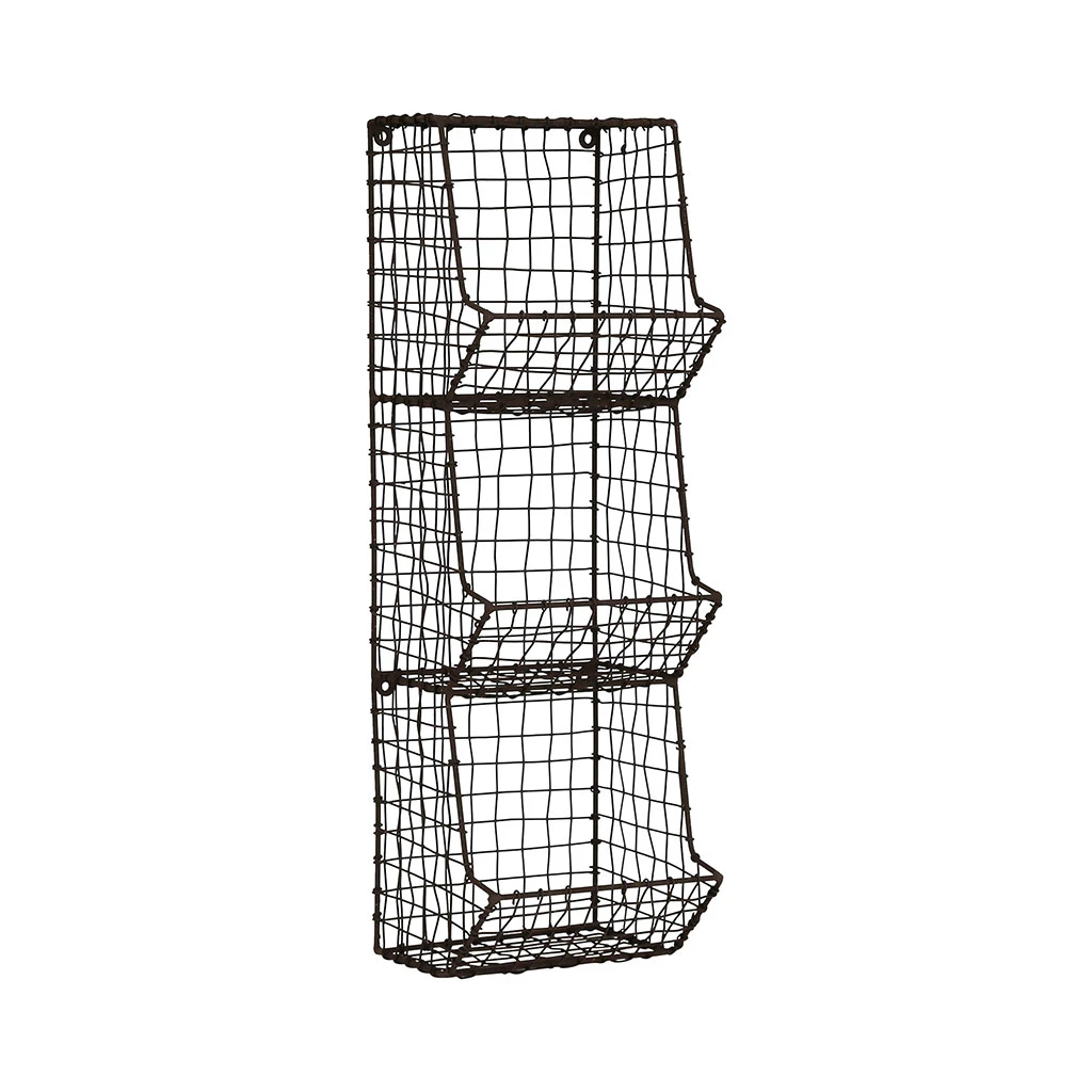 Comptoir De Famille Etagere Murale 3 Compartiments Cuisine Tradition Brun En Fer 4 Comptoir De Famille Etagere Murale 3 Compartiments Cuisine Tradition Brun En Fer – Image 2