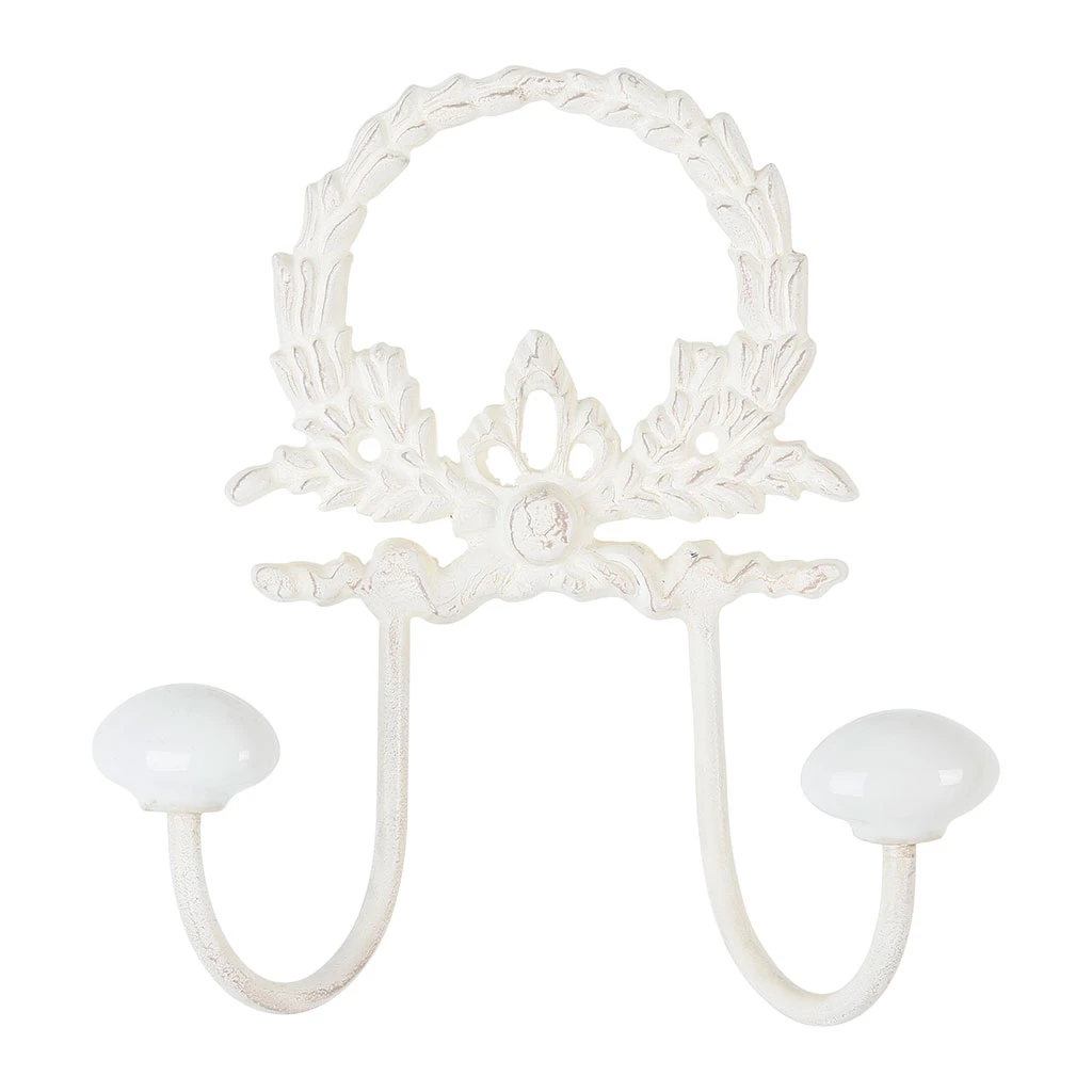 Comptoir De Famille Patere 2 Crochets Charme Blanc Antique 12x17x5cm Laiton 3 Comptoir De Famille Patere 2 Crochets Charme Blanc Antique 12x17x5cm Laiton