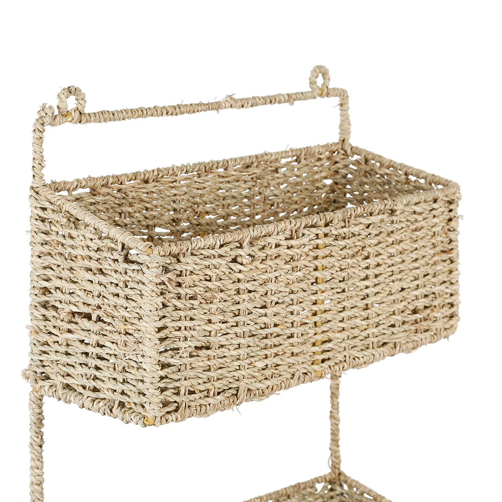 Comptoir De Famille Etagere Murale 3 Paniers Recif Naturel En Jonc De Mer 5 Comptoir De Famille Etagere Murale 3 Paniers Recif Naturel En Jonc De Mer – Image 3