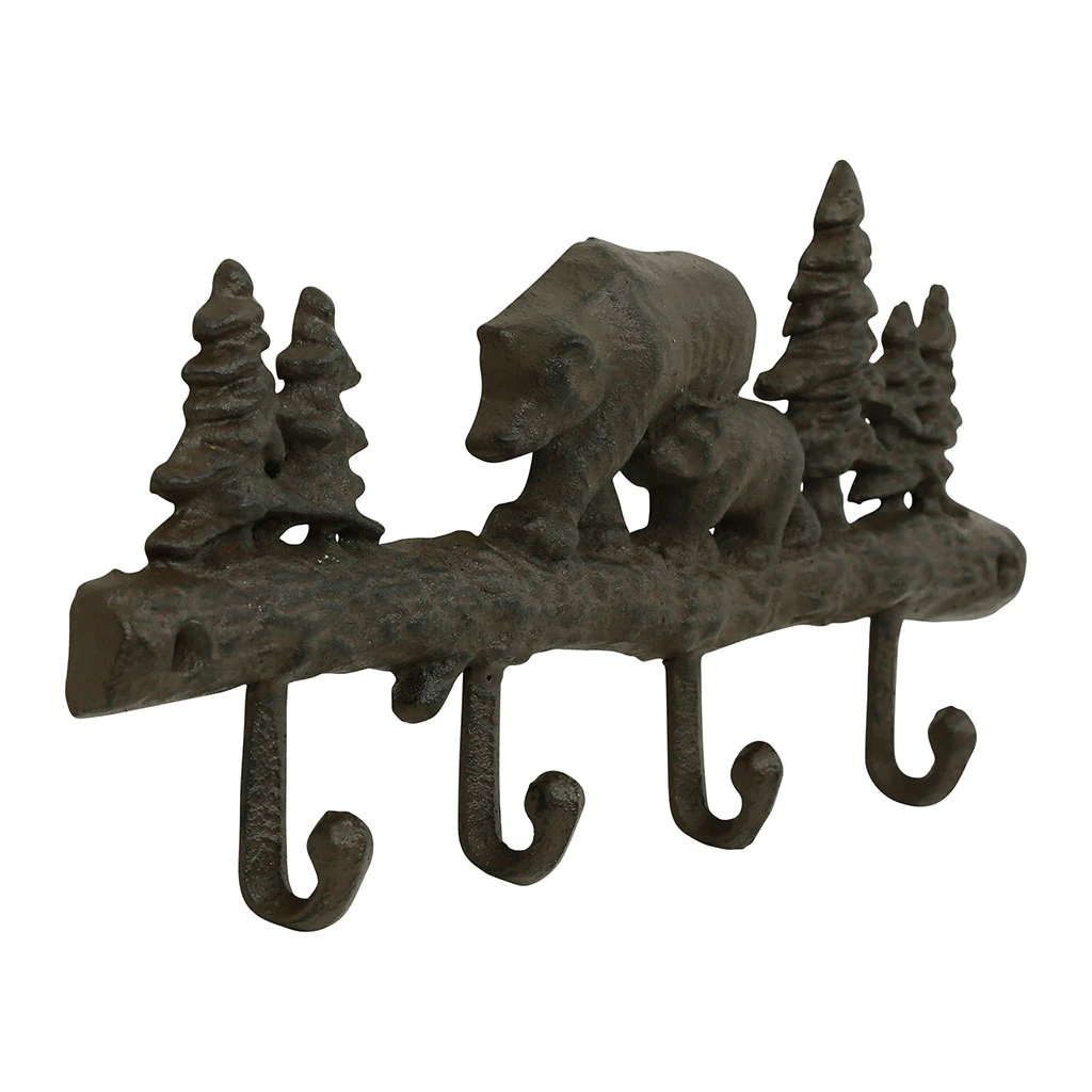 Comptoir De Famille Patère 4 Crochets En Fonte Brun - La Foret 4 Comptoir De Famille Patère 4 Crochets En Fonte Brun - La Foret – Image 2