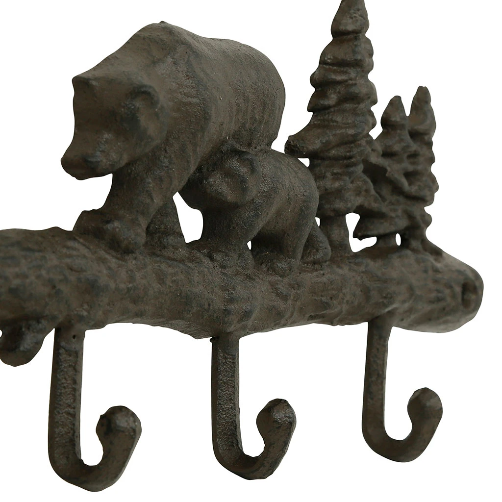 Comptoir De Famille Patère 4 Crochets En Fonte Brun - La Foret 5 Comptoir De Famille Patère 4 Crochets En Fonte Brun - La Foret – Image 3