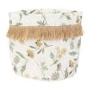Comptoir De Famille Panière Fleuri Blanc Et Vert D15cm En Lin Et Jute - Louise -Kaemingk Magasin 201612 DEB WEB