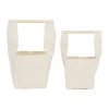 Comptoir De Famille Cache Pots X2 Naturel En Toile De Coton Et Bois De Bouleau - Emelise