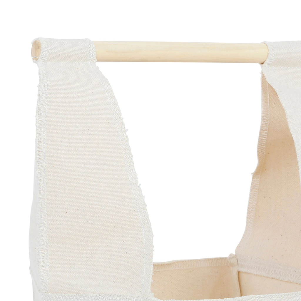 Comptoir De Famille Cache Pots X2 Naturel En Toile De Coton Et Bois De Bouleau - Emelise 4 Comptoir De Famille Cache Pots X2 Naturel En Toile De Coton Et Bois De Bouleau - Emelise – Image 2