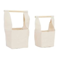 Comptoir De Famille Cache Pots X2 Naturel En Toile De Coton Et Bois De Bouleau - Emelise 7 Comptoir De Famille Cache Pots X2 Naturel En Toile De Coton Et Bois De Bouleau - Emelise -Kaemingk Magasin 201642 DET02 WEB