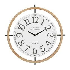 Comptoir De Famille Horloge Murale Chez Gaston Naturel D50cm