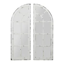 Comptoir De Famille Miroirs X2 Blanc Patiné 40x117cm - Orangerie