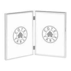 Côté Table Cadre Photo 2 Vues Metal Argenté En Nickel