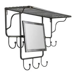 Côté Table Miroir Porte Manteau Indus Noir En Fer 9 Côté Table Miroir Porte Manteau Indus Noir En Fer -Kaemingk Magasin 24432 DET02 WEB