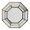 Côté Table Miroir Octogonal Antique Bronze En Fer