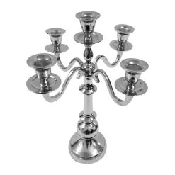 Côté Table Chandelier 5 Branches Esna Argenté En Aluminium 6 Côté Table Chandelier 5 Branches Esna Argenté En Aluminium -Kaemingk Magasin 31756 FRN01 WEB