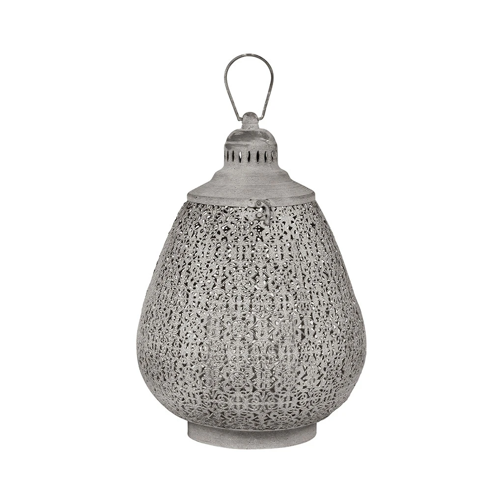 Côté Table Lanterne Orient Grise En Fer Et Verre 3 Côté Table Lanterne Orient Grise En Fer Et Verre