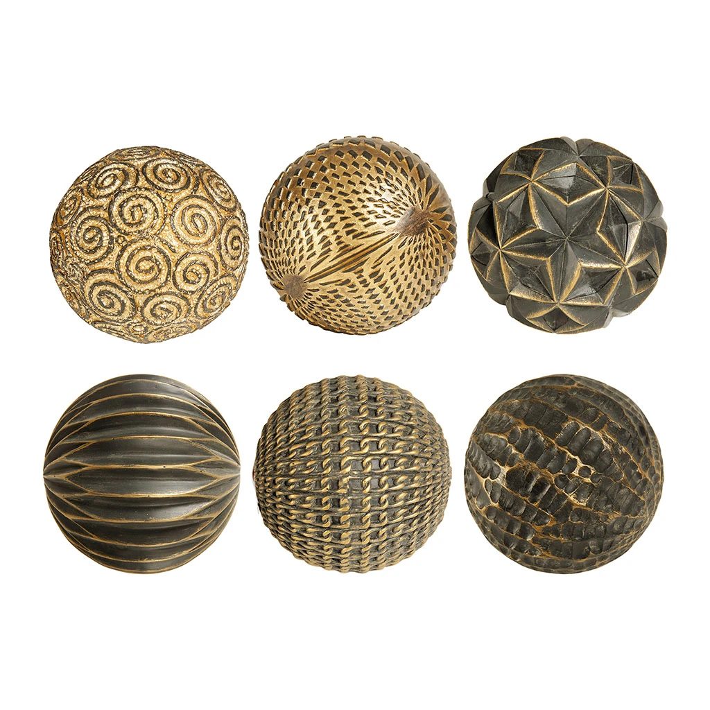 Côté Table Boules Déco X6 Fernoir Patiné En Polyrésine 3 Côté Table Boules Déco X6 Fernoir Patiné En Polyrésine