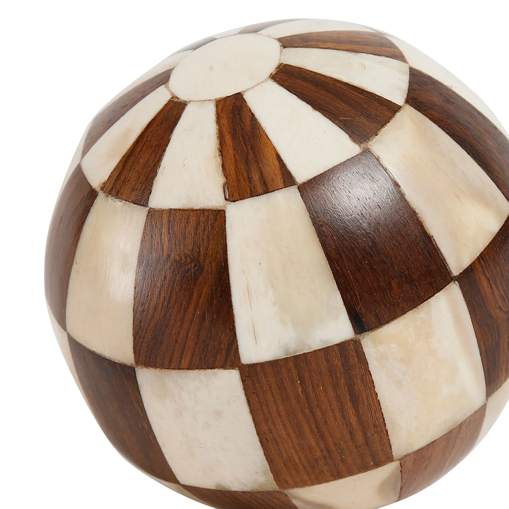 Côté Table 6 Boules Déco Ostia Marron En Résine Et Os 4 Côté Table 6 Boules Déco Ostia Marron En Résine Et Os – Image 2