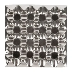 Côté Table Cendrier Riva Gris, Argent En Aluminium -Kaemingk Magasin 34355 DET02 WEB