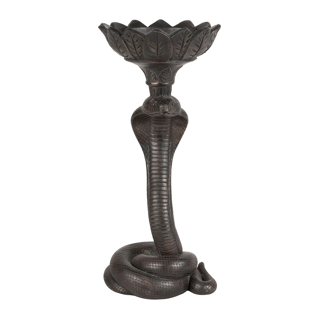 Côté Table Bougeoir Cobra Katja Noir En Polyrésine 3 Côté Table Bougeoir Cobra Katja Noir En Polyrésine