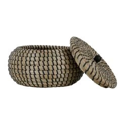 Côté Table Corbeille Avec Couvercle X2 Seram H15/10cm -Kaemingk Magasin 37378 DET03 WEB