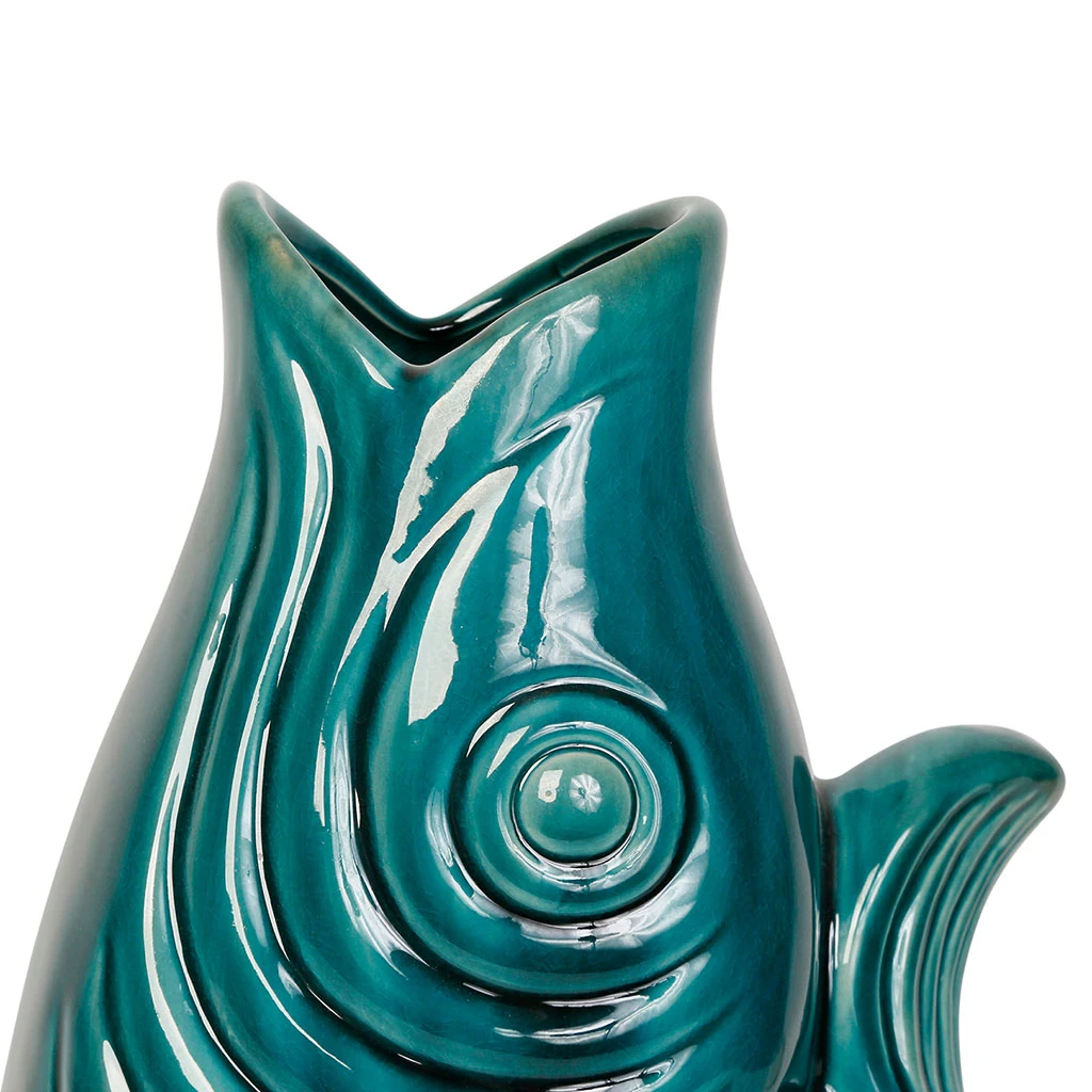 Côté Table Vase Poisson Mer Emeraude 24x16.5xh39.5cm Gres 4 Côté Table Vase Poisson Mer Emeraude 24x16.5xh39.5cm Gres – Image 2