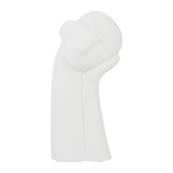 Côté Table Deco Visage Maceio Blanc Casse 20x12xh38cm Gres