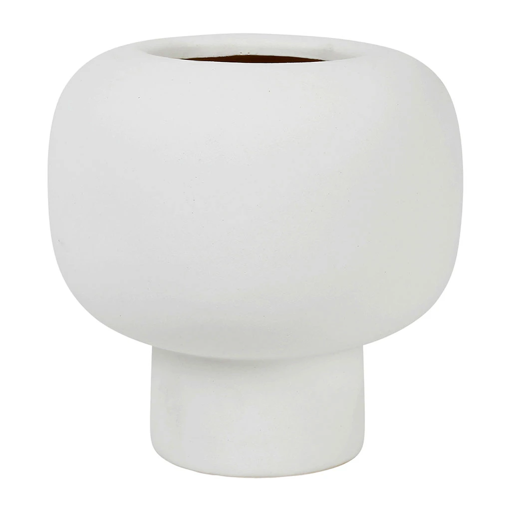 Côté Table Vase Maceio Blanc Casse D18.5xh18.5cm Gres 3 Côté Table Vase Maceio Blanc Casse D18.5xh18.5cm Gres