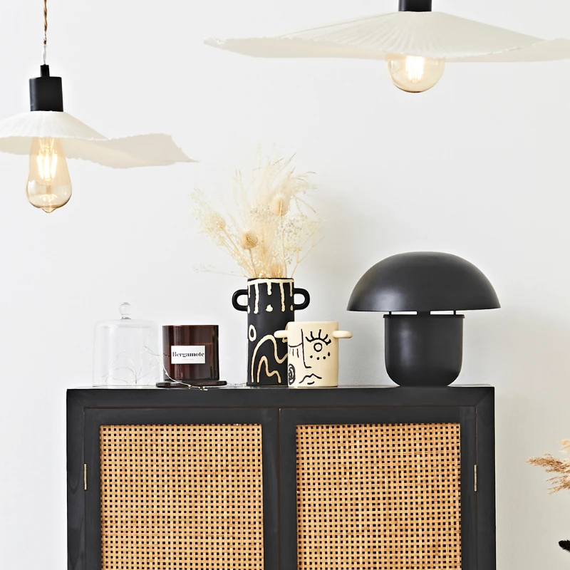 SEMA DESIGN Vase Visage Arty Noir Et Ivoire 15.5X9.5Xh21Cm En Gres 5 SEMA DESIGN Vase Visage Arty Noir Et Ivoire 15.5X9.5Xh21Cm En Gres – Image 3