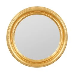 Côté Table Miroir Rond DoréD46cm -Drachma