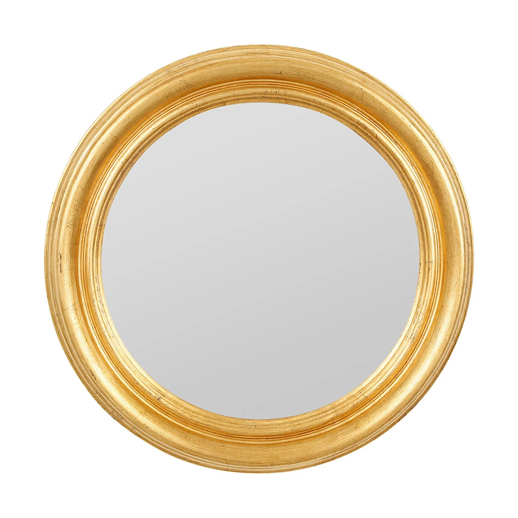 Côté Table Miroir Rond DoréD46cm -Drachma 3 Côté Table Miroir Rond DoréD46cm -Drachma