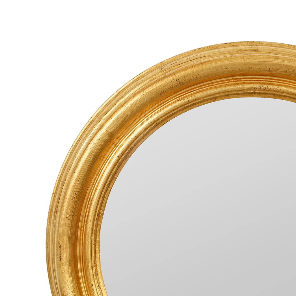 Côté Table Miroir Rond DoréD46cm -Drachma 5 Côté Table Miroir Rond DoréD46cm -Drachma – Image 3