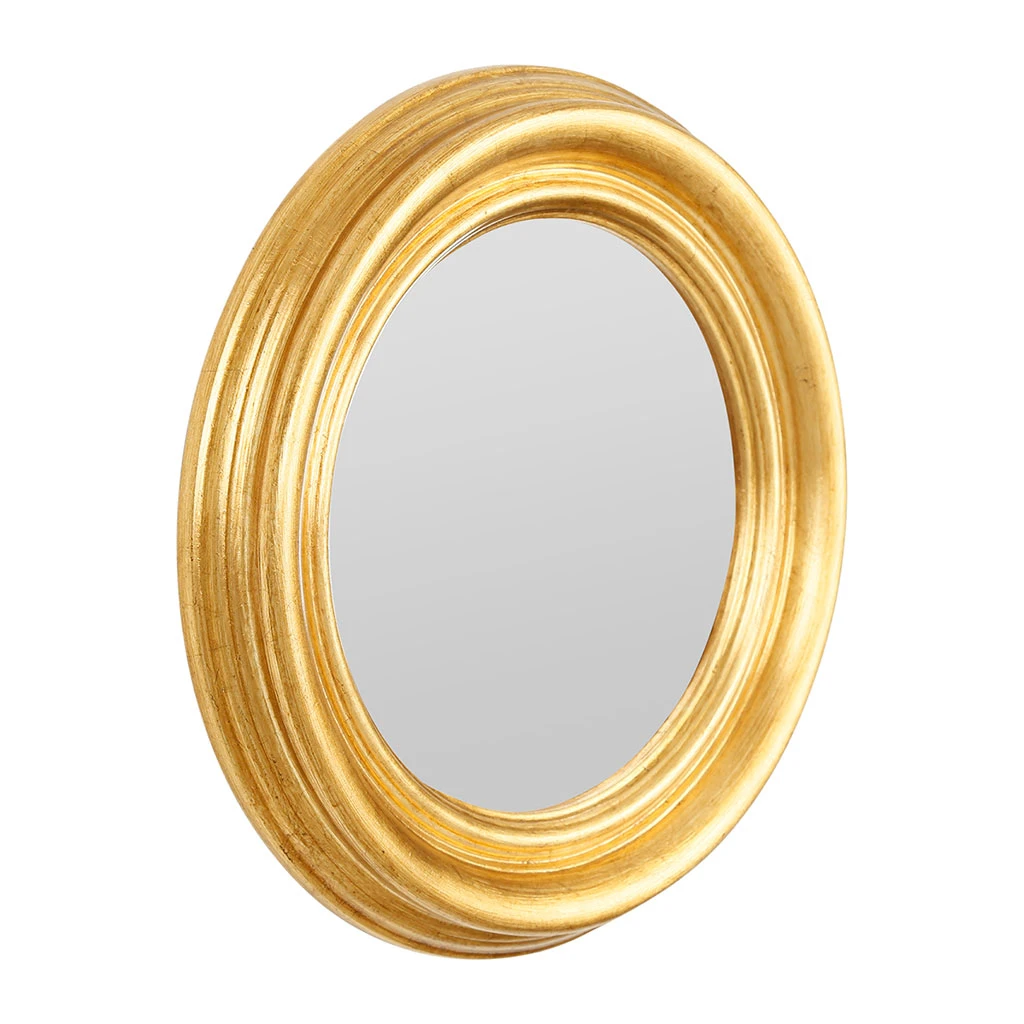 Côté Table Miroir Rond Doré D35cm - Drachma 4 Côté Table Miroir Rond Doré D35cm - Drachma – Image 2