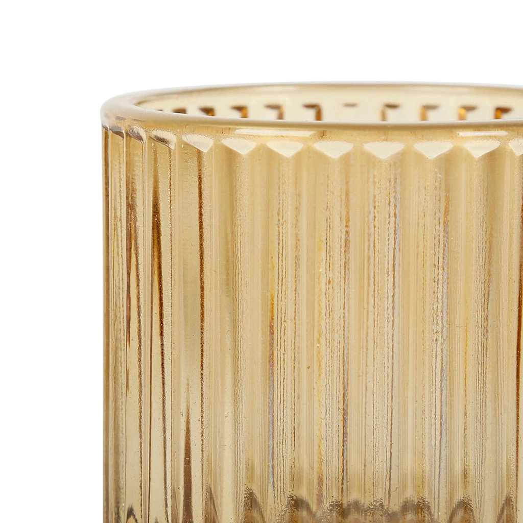 Côté Table Photophore (lot D 2) En Verre Fumé Et Ambre - Aylo 4 Côté Table Photophore (lot D 2) En Verre Fumé Et Ambre - Aylo – Image 2