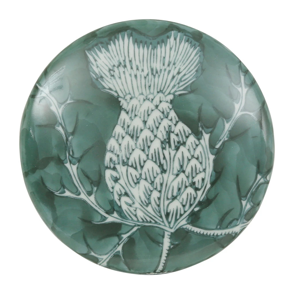 Côté Table Boite Ronde En Procelaine Fleurs Vert - Qing 6 Côté Table Boite Ronde En Procelaine Fleurs Vert - Qing – Image 4