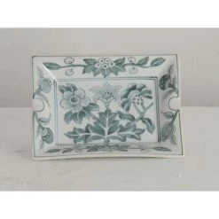 Côté Table Cendriers Fleurs En Porcelaine Vert -ming -Kaemingk Magasin 38592 FRN02 WEB