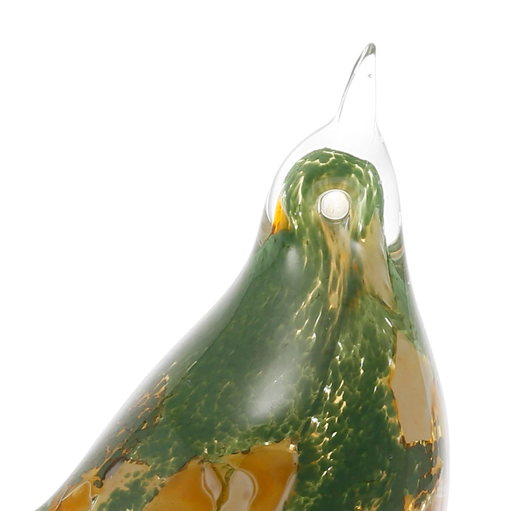 Côté Table Presse-papier Oiseau Grimpereau Kaki En Verre 4 Côté Table Presse-papier Oiseau Grimpereau Kaki En Verre – Image 2