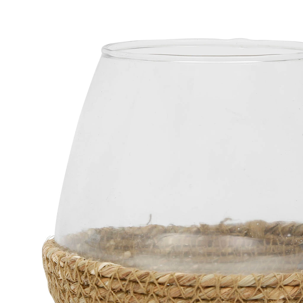 Côté Table Photophore En Jute Naturel Et Verre - Ourea 4 Côté Table Photophore En Jute Naturel Et Verre - Ourea – Image 2