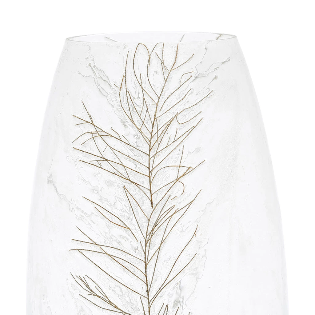 Côté Table Vase Feuille Naturelle En Verre - Venizu 4 Côté Table Vase Feuille Naturelle En Verre - Venizu – Image 2