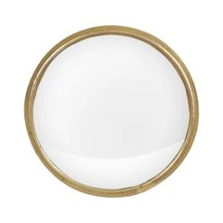 Côté Table Miroir Rond Convexe En Laiton Doré D14.5cm - Edman