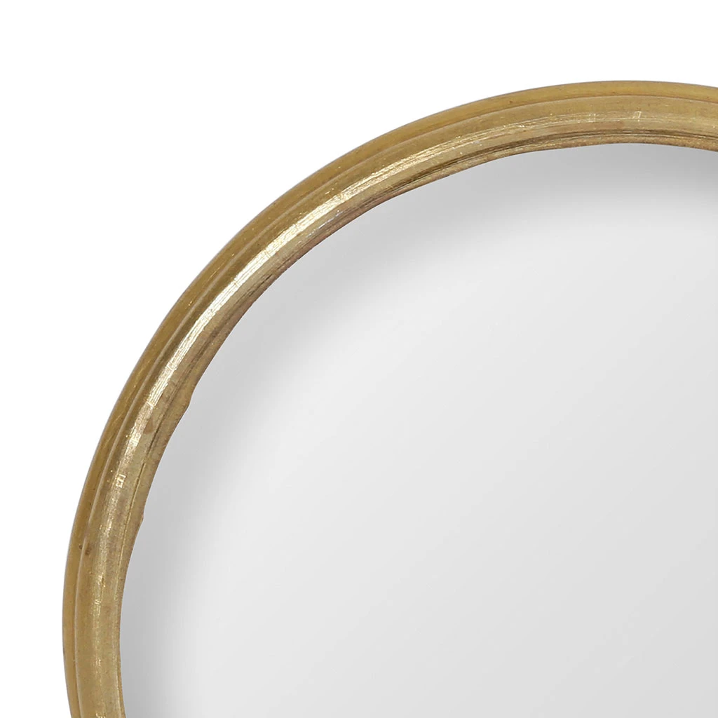Côté Table Miroir Rond Convexe En Laiton Doré D14.5cm - Edman 4 Côté Table Miroir Rond Convexe En Laiton Doré D14.5cm - Edman – Image 2