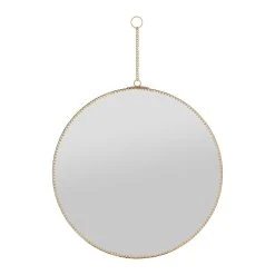 Côté Table Miroir Rond En Laiton Doré D29cm - Ornalise